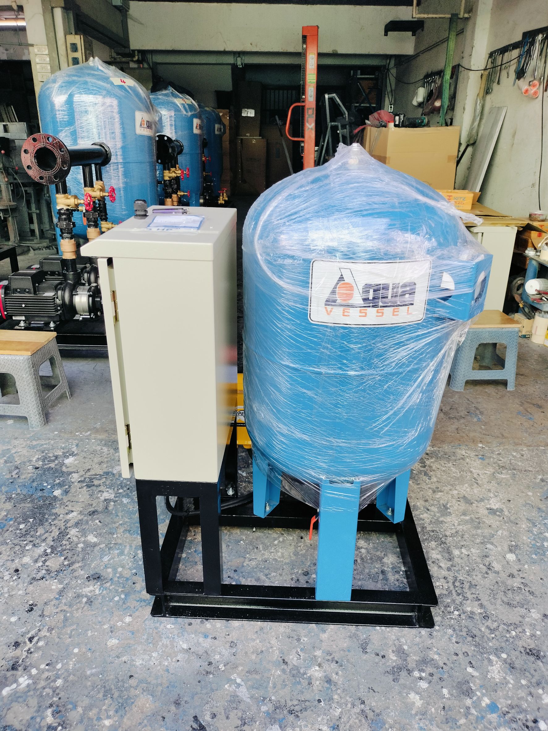 งานประกอบ Booster Pump  Mitsubishi Pump WCH-1505S with Tank 100L